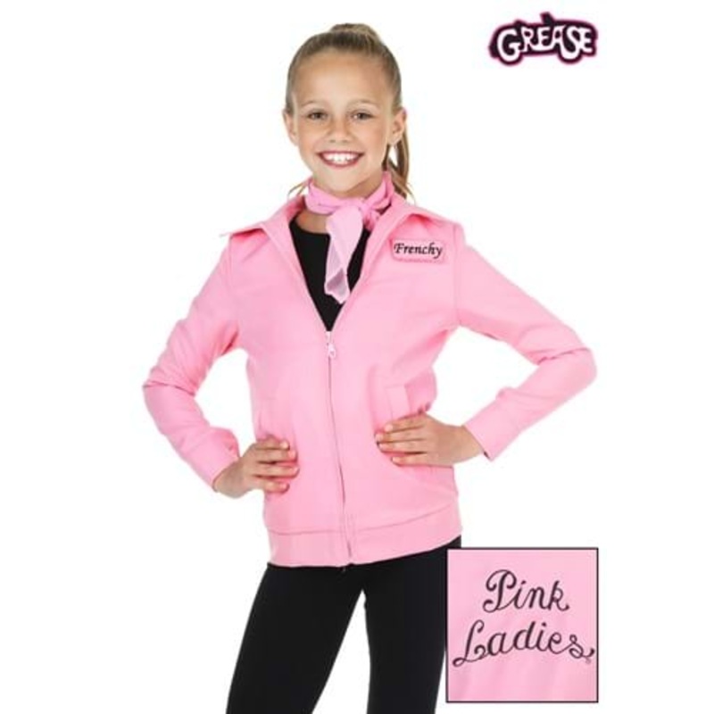 Authentic Pink Ladies Jacket Costume for Kids Small