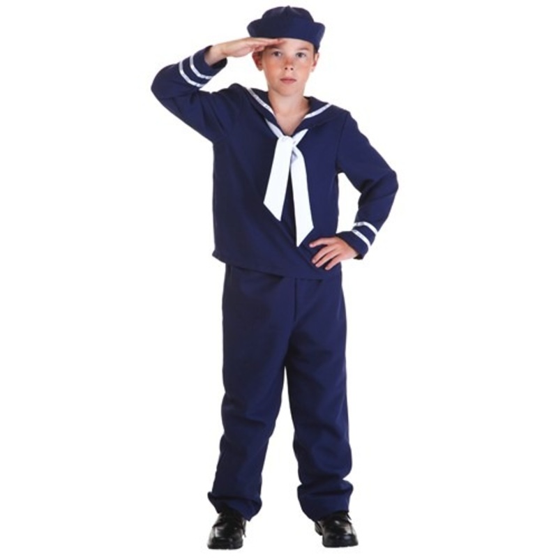 Child Blue Sailor Costume Medium (8-10)