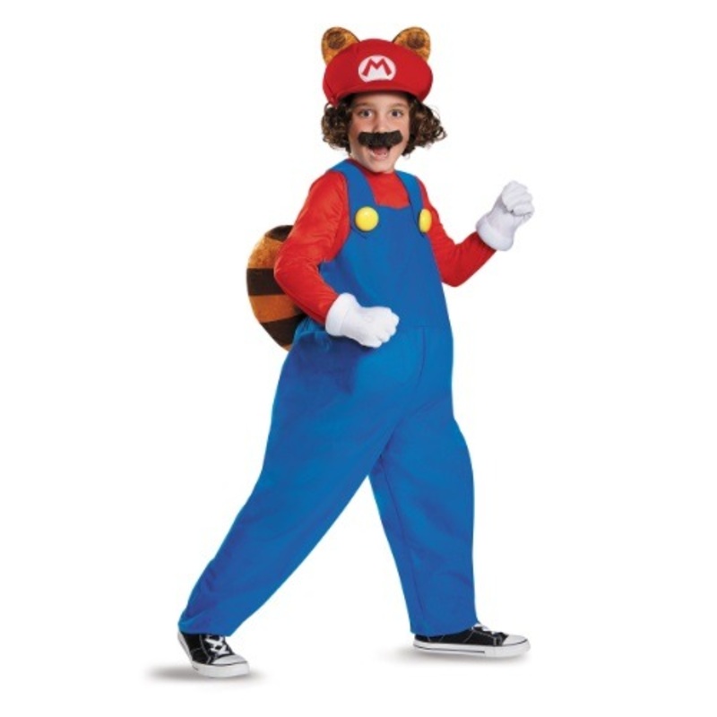 Child Deluxe Mario Raccoon Costume Small