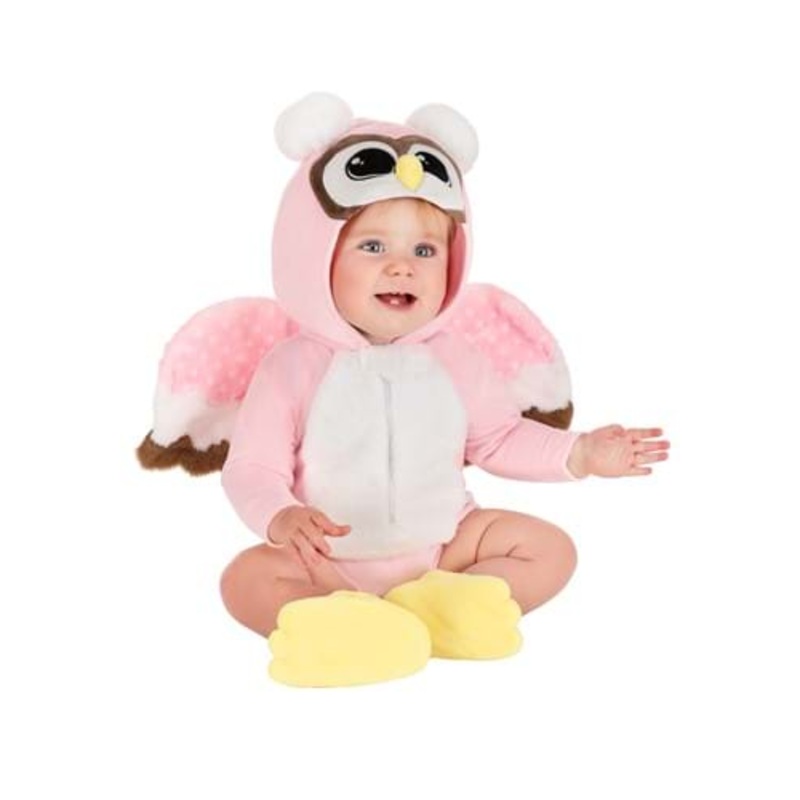 Fuzzy Pink Owl Infant Costume 0/3 Months