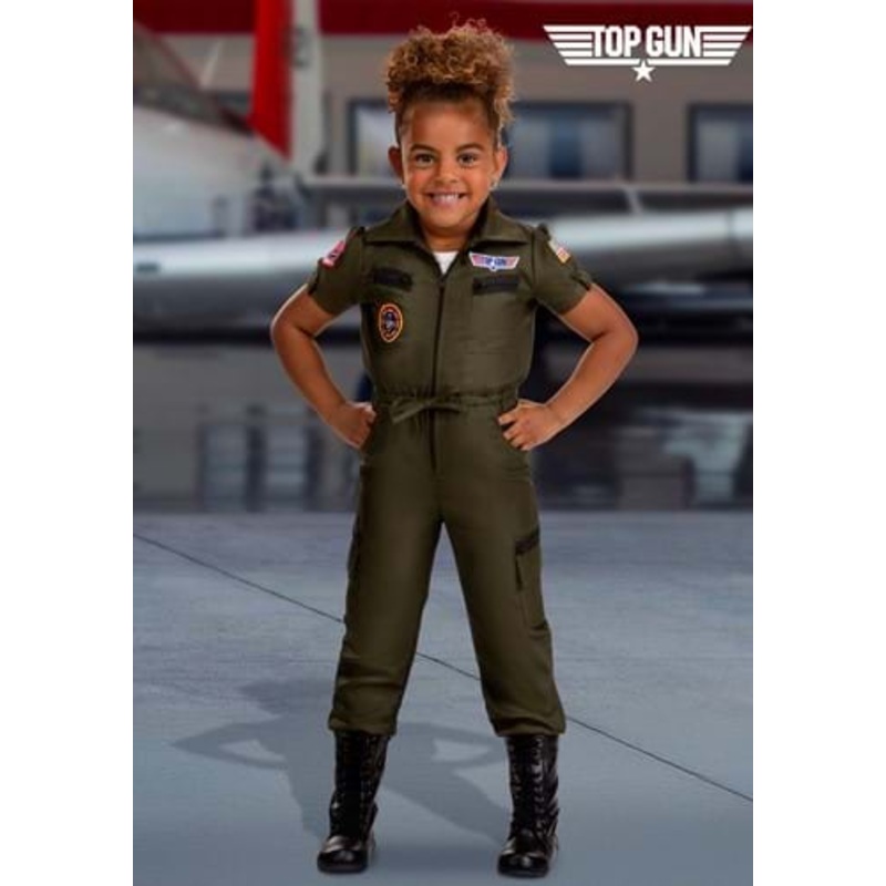 Girl's Flight Suit Top Gun Toddler Costume 18 Month