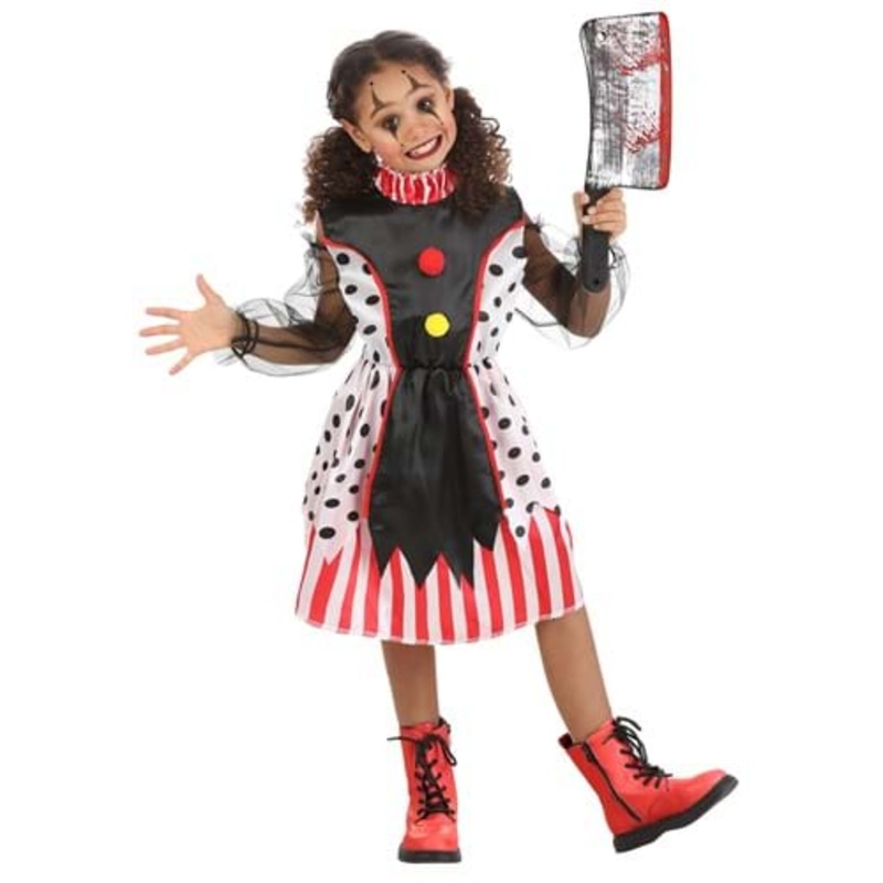 Girl's Lil Miss Clown Costume Dress Small/Medium