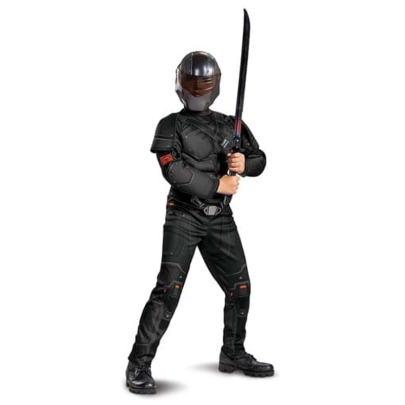 Kid's Deluxe Snake Eyes Movie Costume Size 4/6