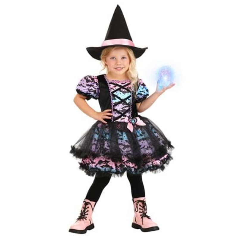 Pastel Tutu Girl's Witch Toddler Costume 2T/4T