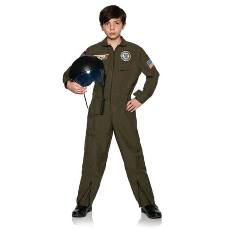 US Navy Top Gun Jumpsuit Costume for Kids Small