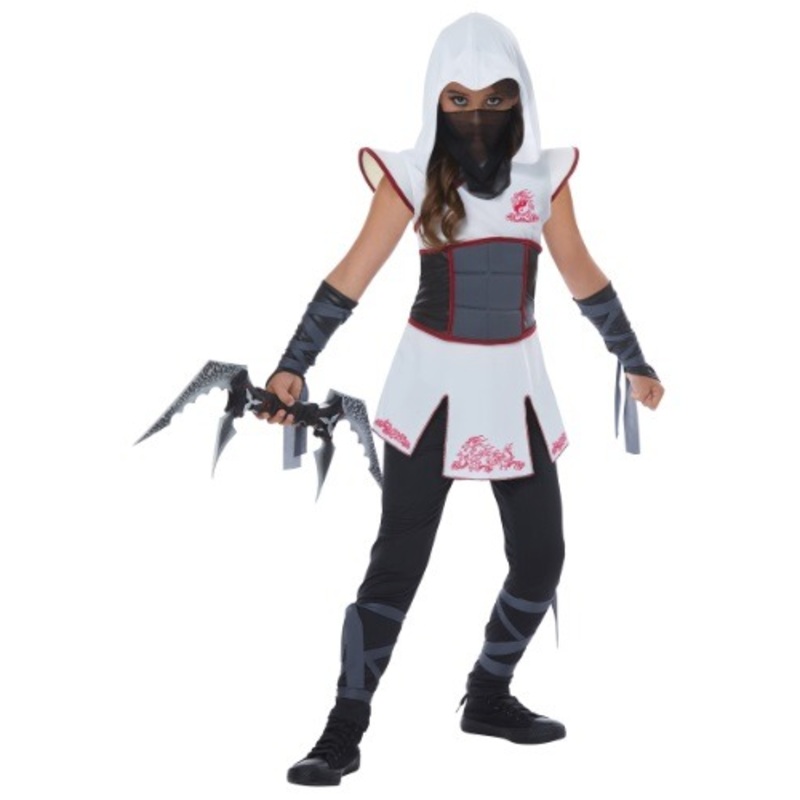 White Ninja Girls Costume Small