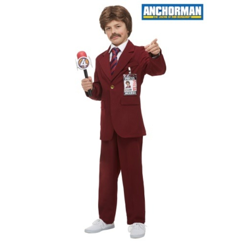 Anchorman Kid's Ron Burgundy Costume Small