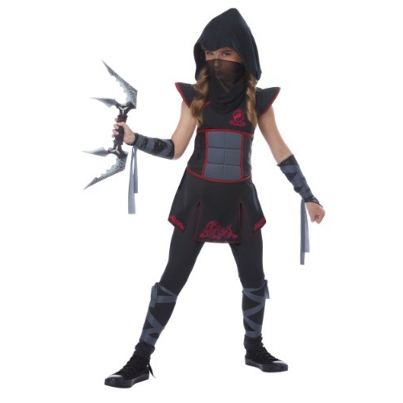 Black Ninja Costume for Girls Small