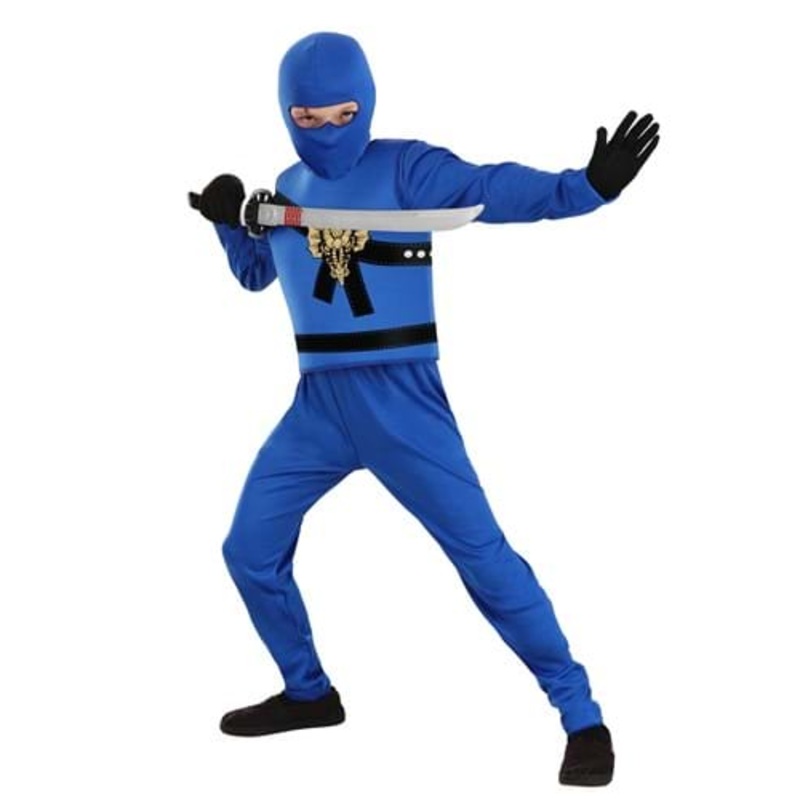 Blue Ninja Master Costume for Boys X-Small