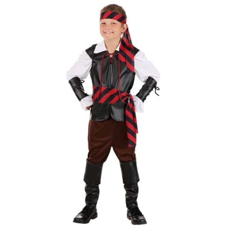 Budget Pirate Costume for Boys Small