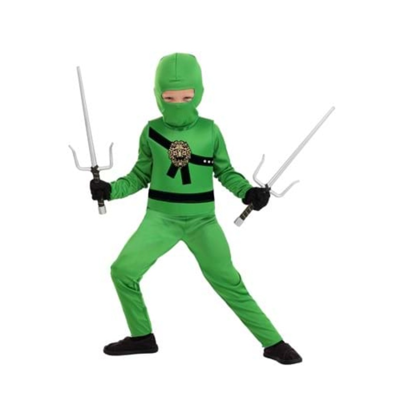 Deluxe Toddler Green Ninja Master Costume 2T
