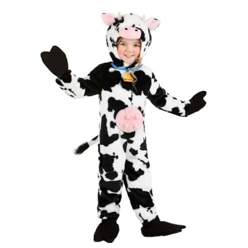 Deluxe Toddler Plush Spotted Cow Costume 2T