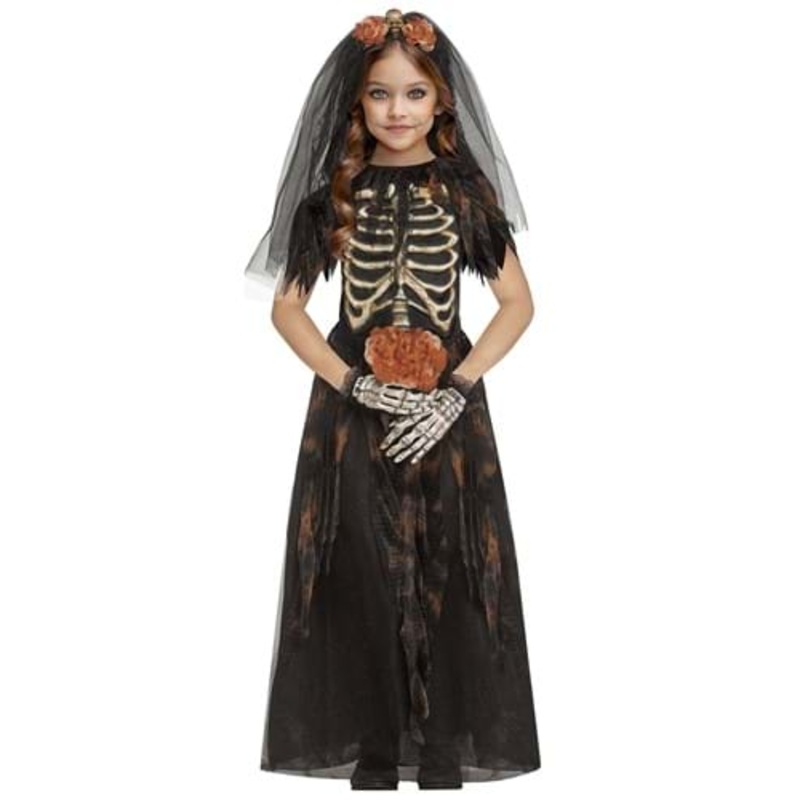 Girl's Bone Bride Costume Dress Medium