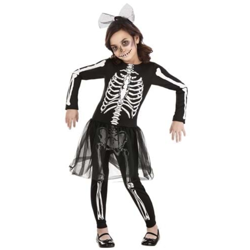 Lil Miss Skeleton Costume for Girls Small/Medium
