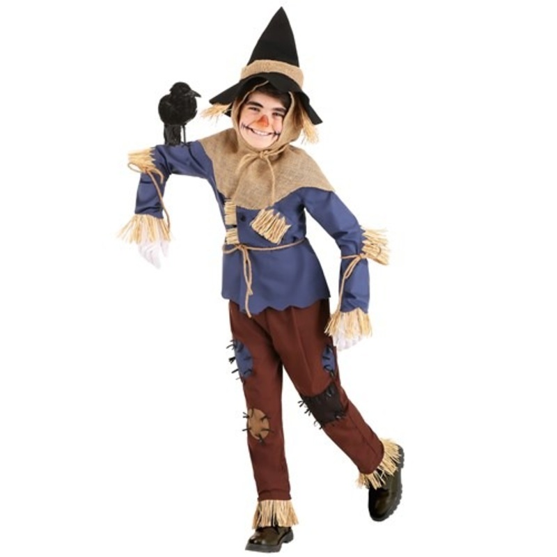 Patchwork Scarecrow Costume for Kids Medium