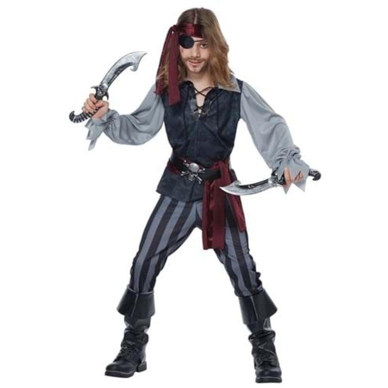 Sea Scoundrel Pirate Costume for Boys Small