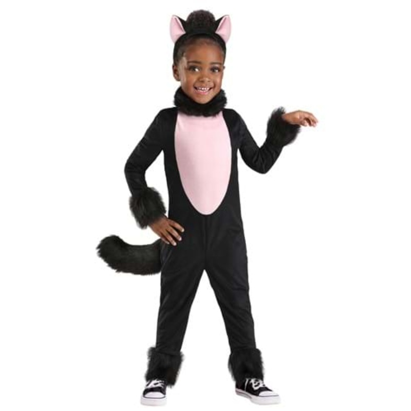 Toddler Big Tailed Black Cat Girl's Costume 2T