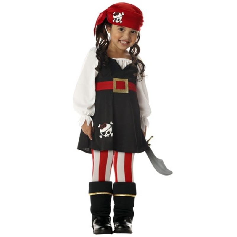 Toddler Girls Pirate Costume Medium (3-4)