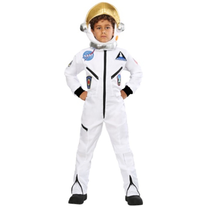 White Astronaut Jumpsuit Kid's Costume X-Small