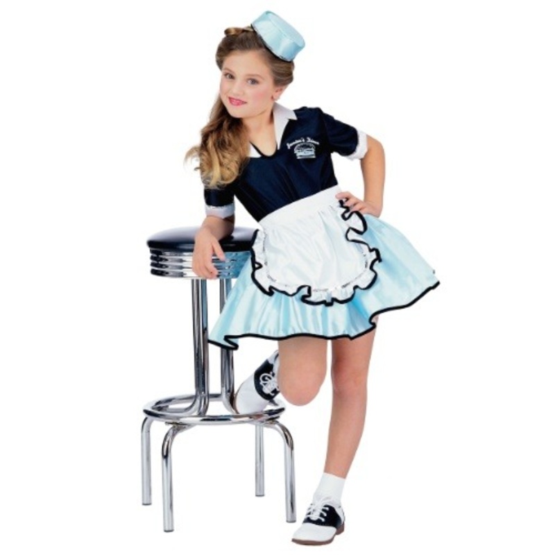 Car Hop Girl Girl's Costume Large