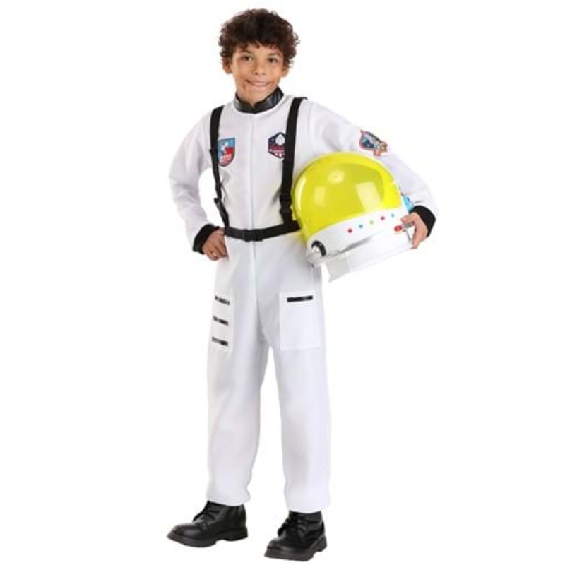 Classic White Astronaut Kid's Costume S/M
