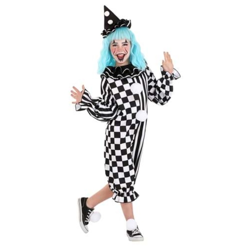 Giddy Gothic Clown Costume for Girls X-Small