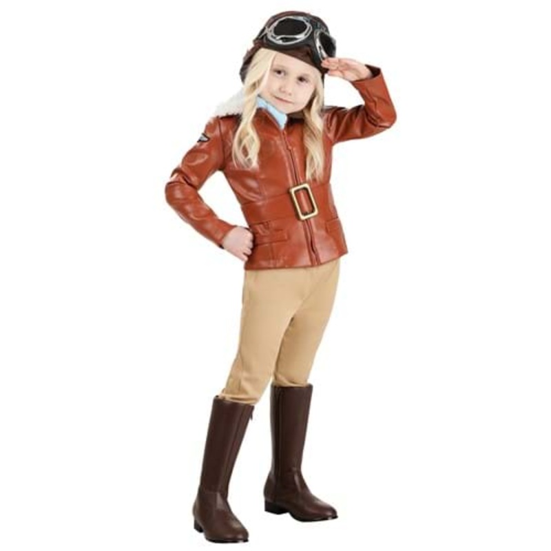 Girl's Deluxe Amelia Earhart Toddler Costume 2T