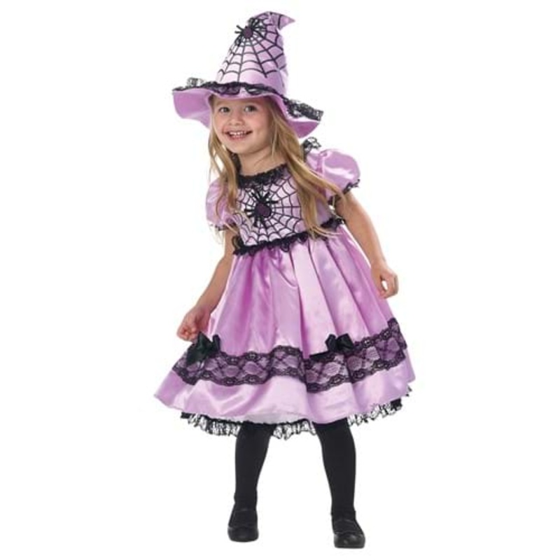 Girl's Pastel Spiderweb Witch Toddler Costume 18 MO