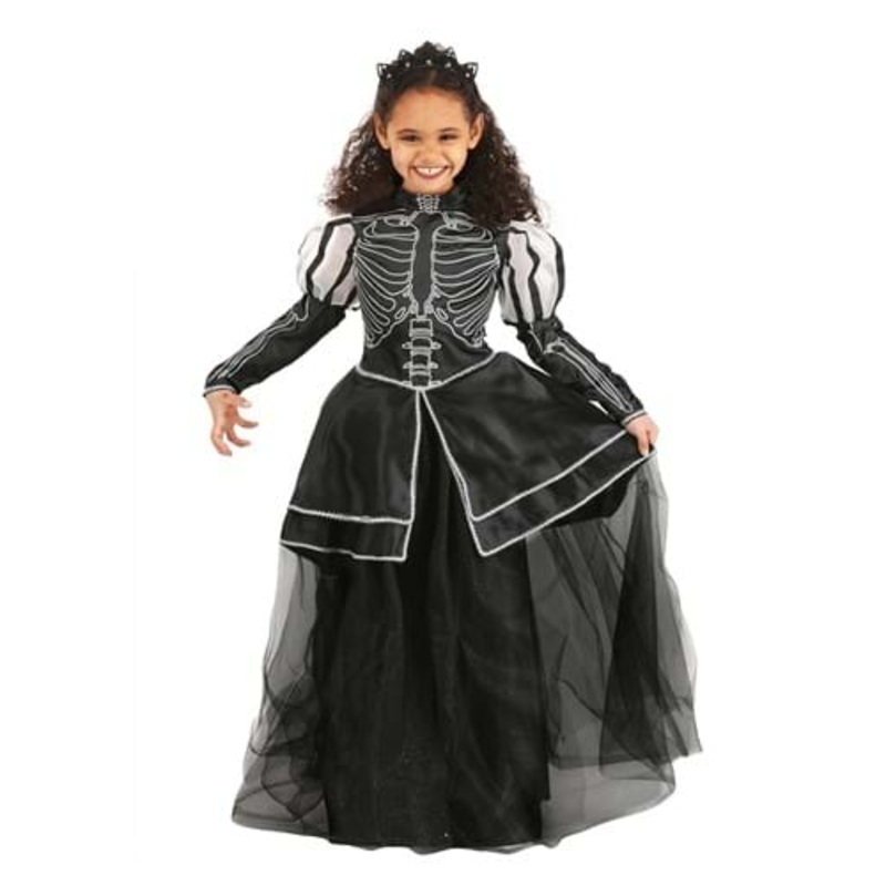 Girl's Skeleton Princess Costume Small