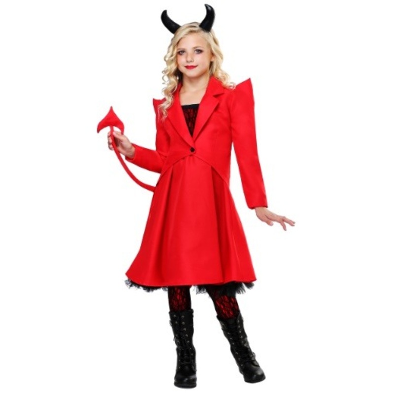 Girls Devilish Diva Costume Small
