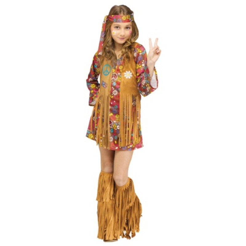 Kids Peace & Love Hippie Costume Medium (8-10)