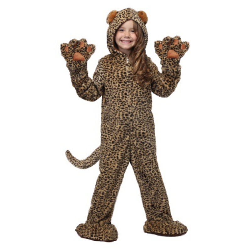 Premium Leopard Kids Costume Large