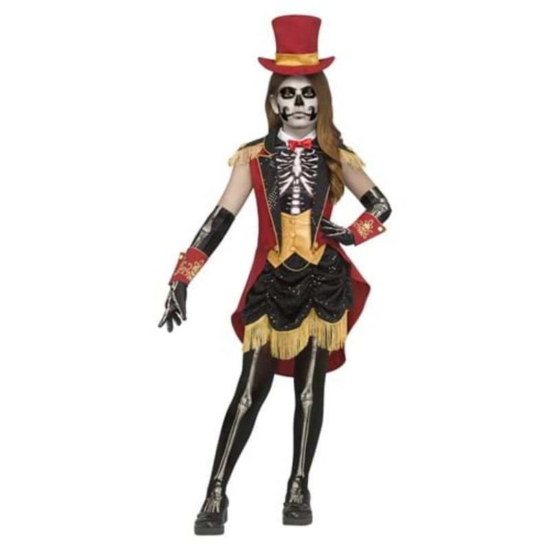 Skeletal Ringleader Costume for Girls Small