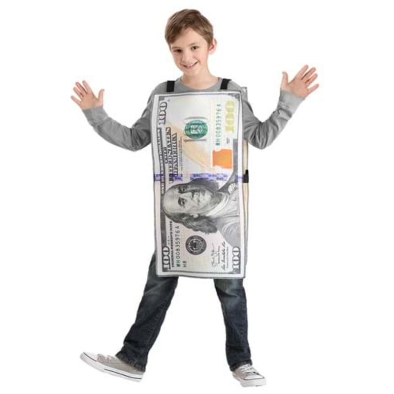 100 Dollar Bill Costume for Kids Standard