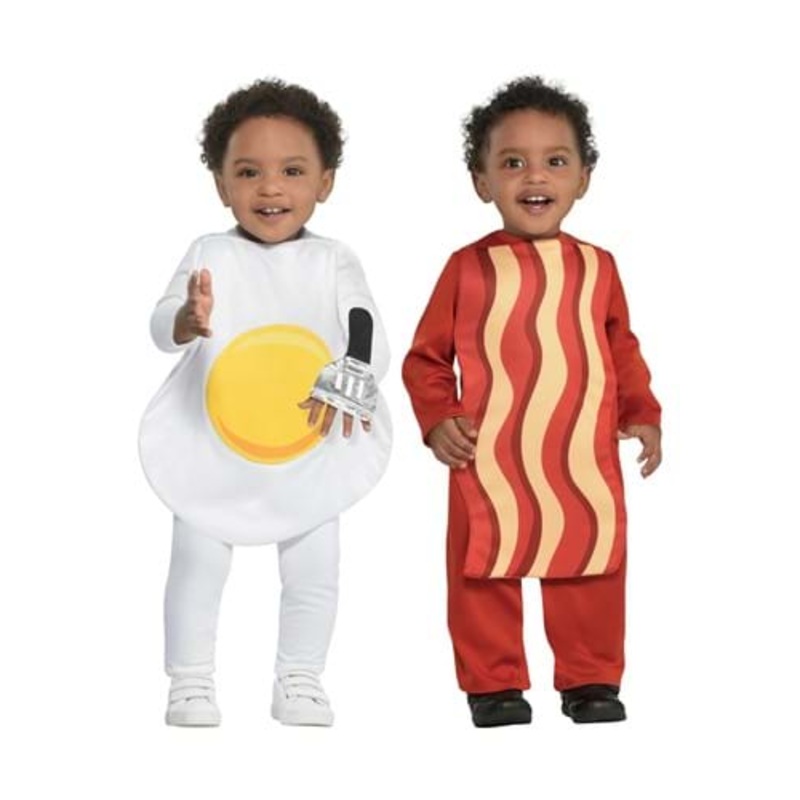 Bacon and Eggs Breakfast Babies Costumes 0/6MO