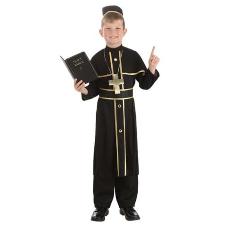 Deluxe Priest Costume for Boys Medium
