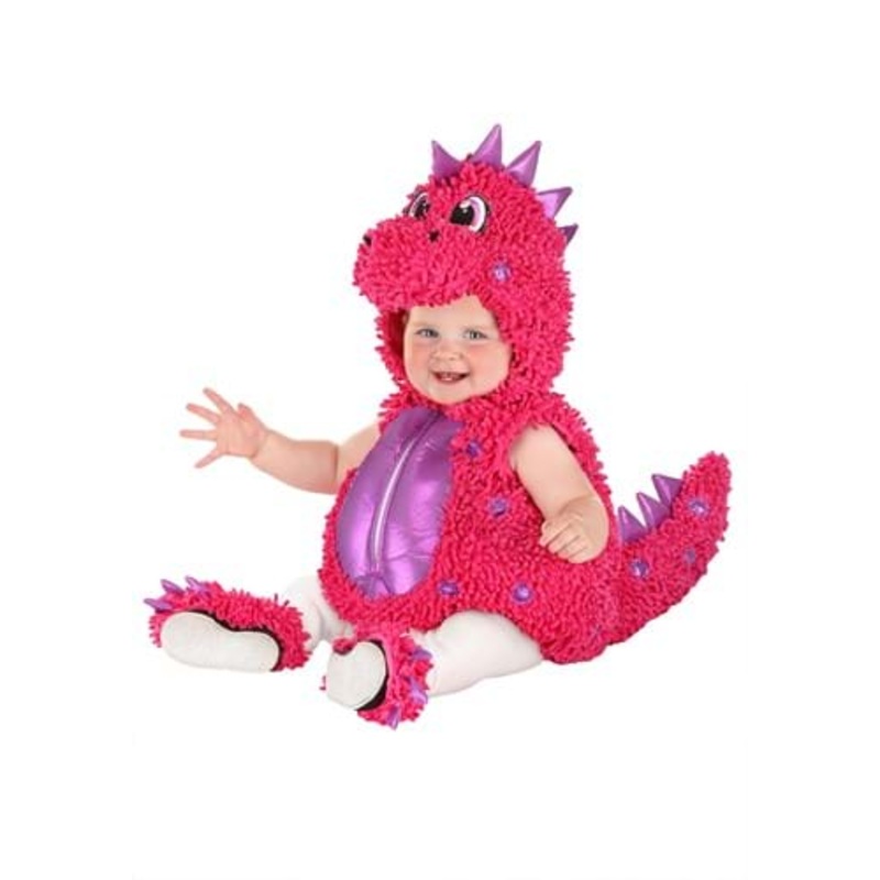 Girl's Bubble Dinosaur Infant Costume 0/3 Months
