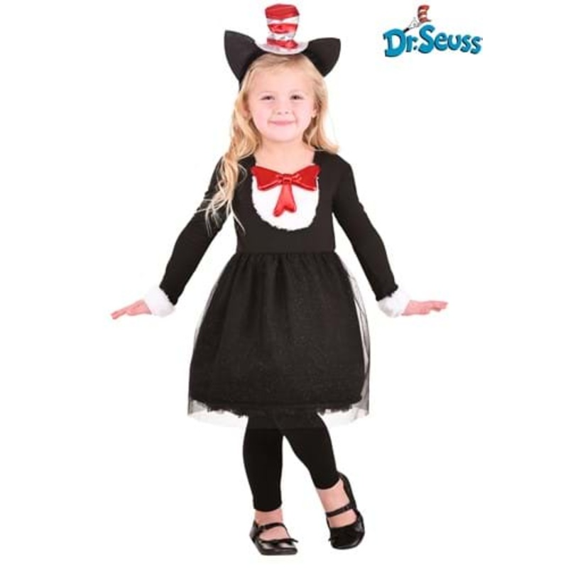 Girl's Cat in the Hat Toddler Costume 2T