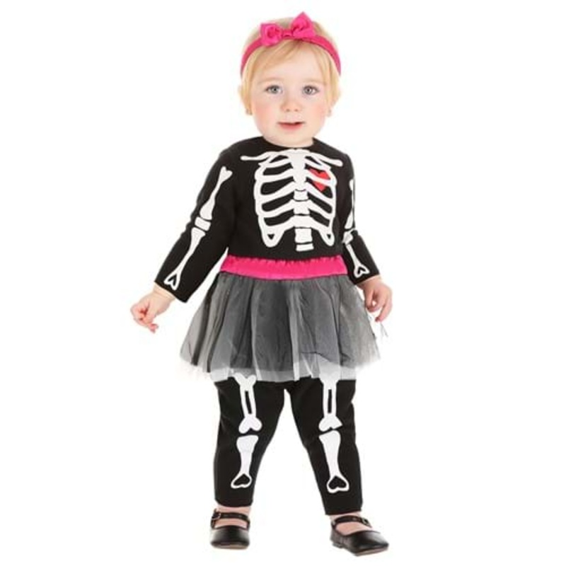 Girl's Infant Tutu Skeleton Costume 0/3 Months