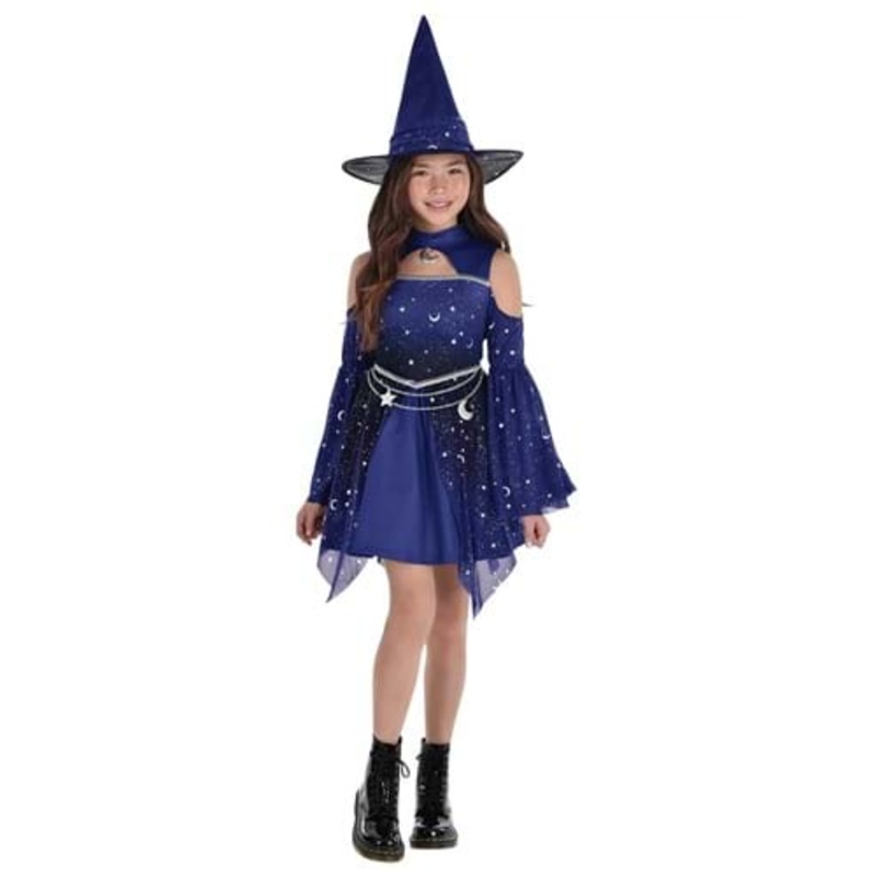 Girl's Moonlight Blue Witch Costume Small