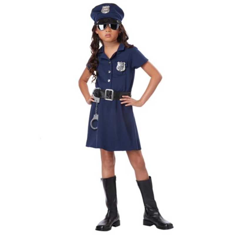 Girls Police Officer Costume Small (6-8)