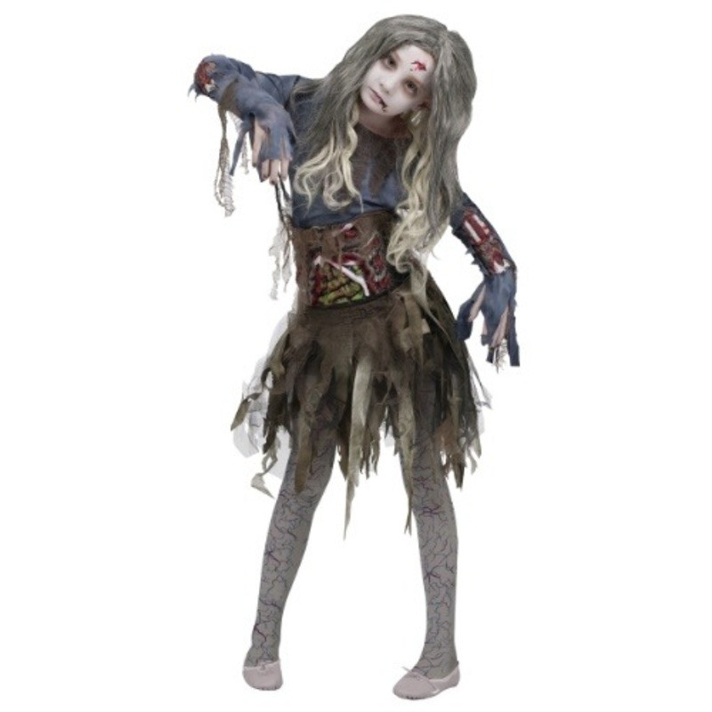 Girls Zombie Costume Small