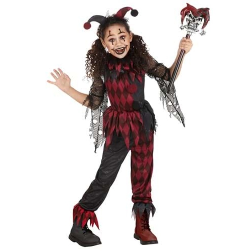 Jinxed Jester Clown Kid's Costume Small