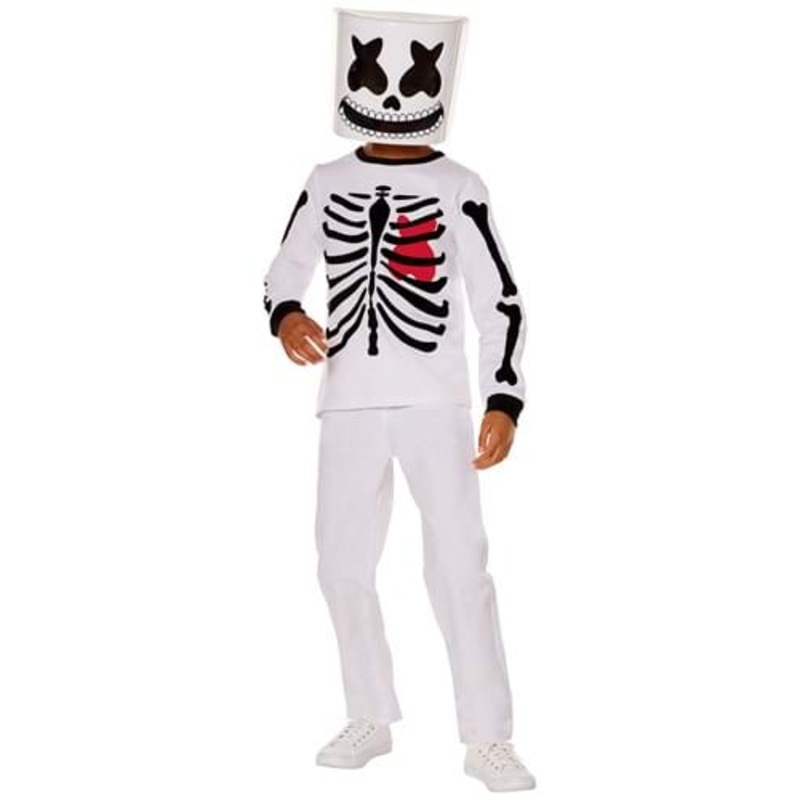 Kid's Marshmello Skeleton Costume Large