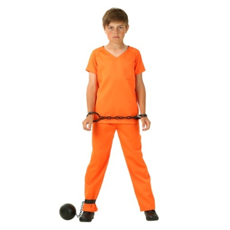 Orange Prisoner Costume for Kids Small (6)