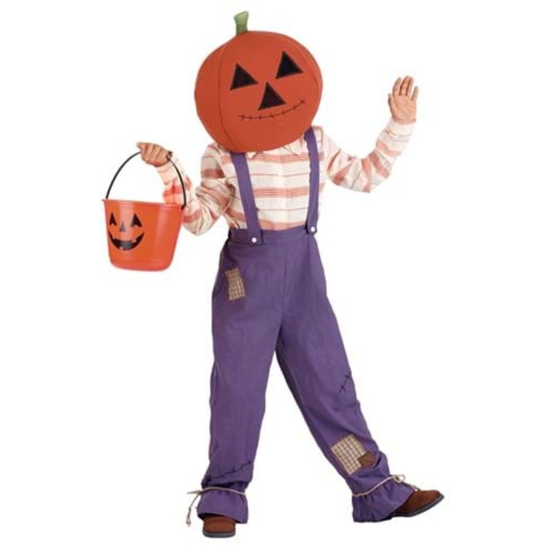 Pumpkin Scarecrow Costume for Kids Small