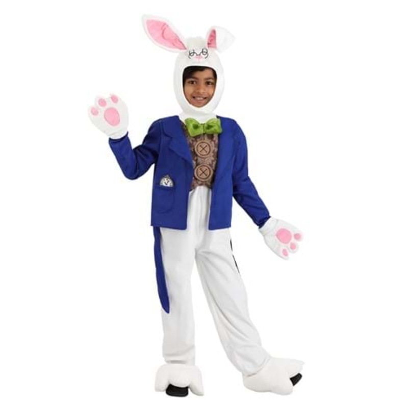 Whimsical White Rabbit Costume for Kids Small