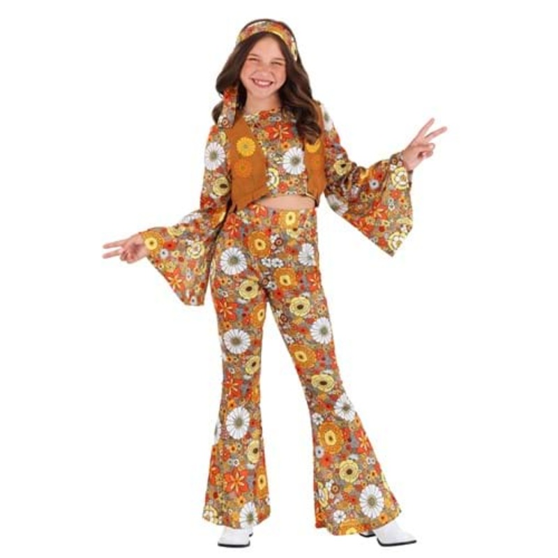 Autumn Flower Hippie Costume for Kids Small