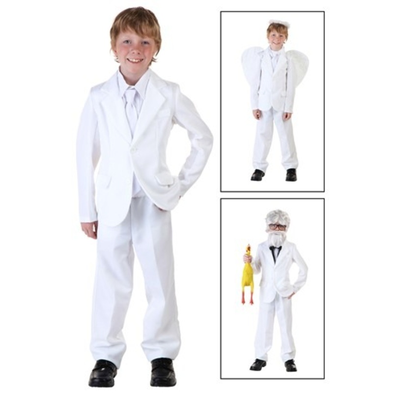 Child White Suit Costume X-Small