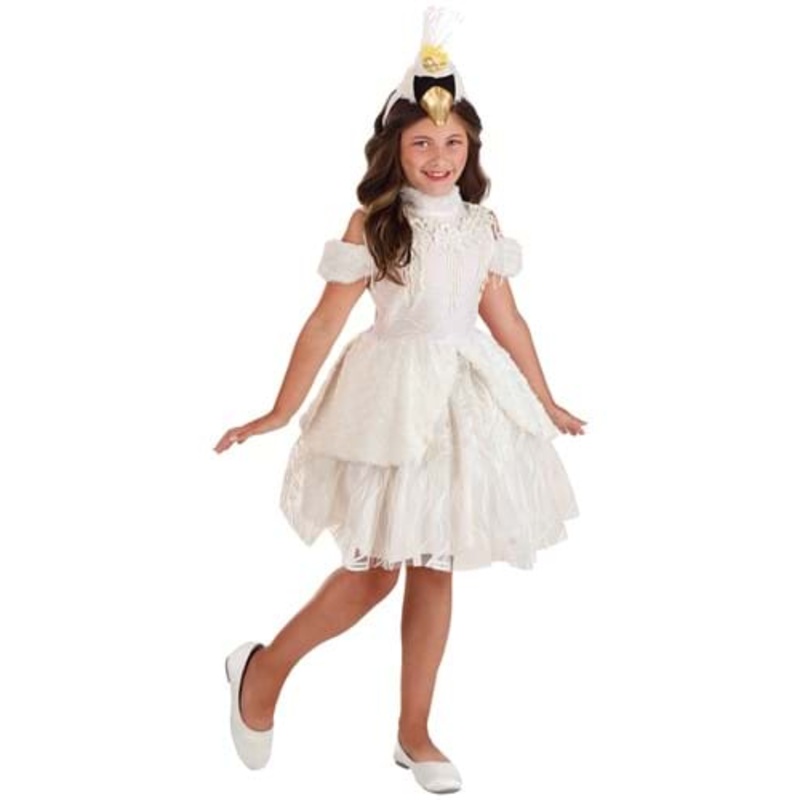 Deluxe Swan Costume for Girls Small